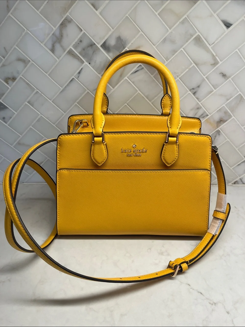 kate spade Small Madison Merigold Leather crossbody with Detachable Strap - Picture 6 of 6